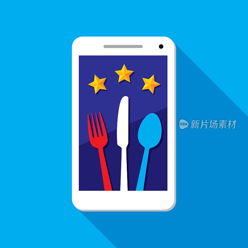 Silverware Stars智能手机图标扁平